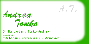 andrea tomko business card